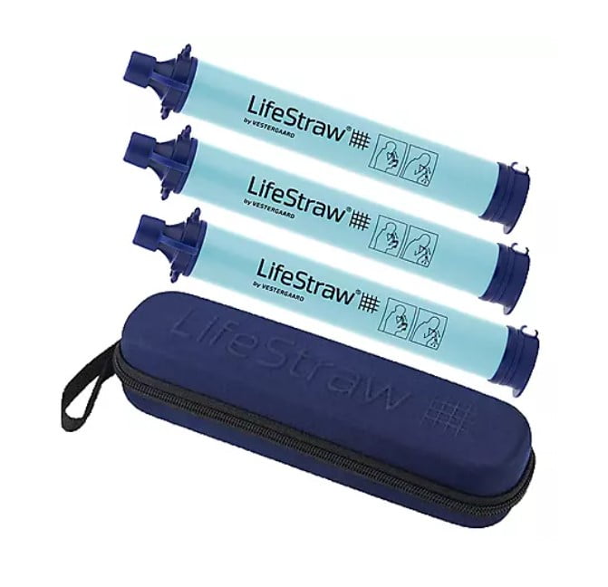 LifeStraw Personal Water Filter 3Pack with Case Blue