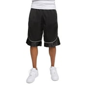 Victorious Men's Active Athletic Drawstring Mesh Basketball Shorts JS91 - Black - Small