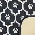 thumbnail image 2 of Design Imports Black and Off White Lattice Paw Pet Mat, 2 of 4