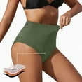 thumbnail image 2 of Kedxroy Womens High Waisted Bikini Bottoms Full Coverage Bathing Suit Bottoms Tummy Control Swimsuit Bottoms(Light Green,XL), 2 of 4
