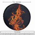 thumbnail image 2 of Premium Oxford Cloth Tire Cover - Raging Fire Universal Fit Spare Wheel Protector for SUV, Truck, RV - Weather-Resistant, Dustproof, and UV Protection - Easy Installation - Ideal for Outdoor Use, 2 of 10