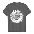 thumbnail image 6 of JTZGDY Summer Tops for Women Cute Floral Printed Short Sleeve Crewneck Graphic T-Shirts Loose Soft Cotton Basic Tunic Blouse A#06-Gray M, 6 of 6