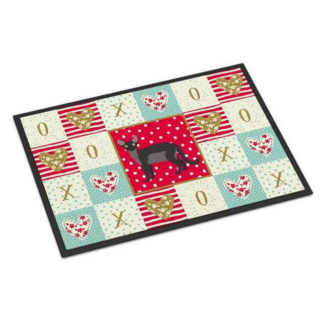 Carolines Treasures CK5595MAT Tapis Intérieur Ou Extérieur 18 x 27 Po. Devon Rex Cat Love