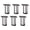 Silver, variant on 6pcs Adjustable Bed Risers With Antislip Base Load-Bearing Replacement Leg Furniture Leg Extenders for Beds And Tables