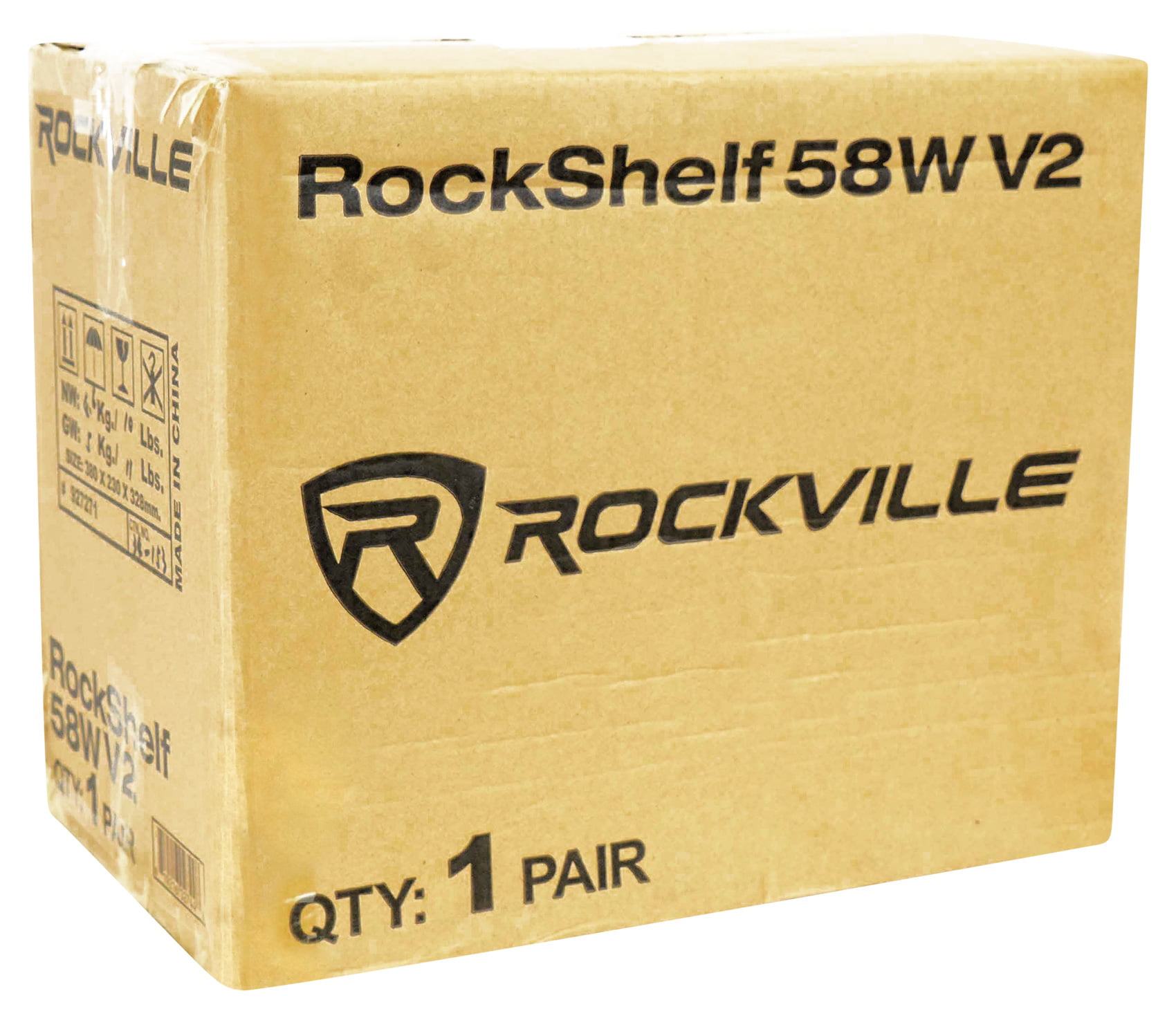 Pair Rockville RockShelf 58W 360w White 5.25