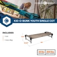 thumbnail image 6 of Disc-O-Bed Youth Single Cot Kid-O-Bed, Portable Bunk with Travel Carry Bag, Tan, 6 of 7