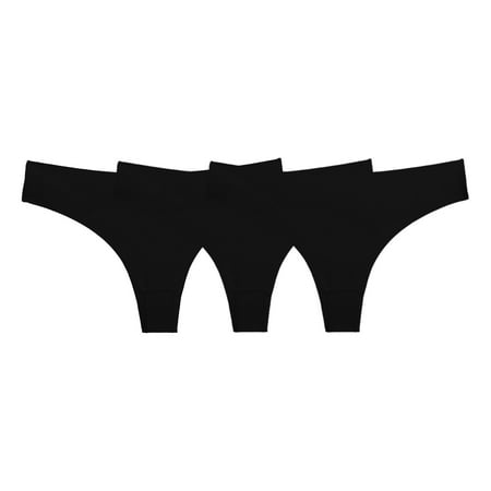 

Female Panties Breathable 3 Pack Solid Color Sports Casual Ice Silk Seamless Yoga Underwear Panties For Women