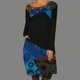 thumbnail image 2 of Moda mujer verano Vintage Retro Casual manga larga cuello redondo Patchwork vestido estampado Fridja  NMB320, 2 of 5
