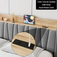 thumbnail image 5 of Senfot Upholstered Platform Bed Frame with Storage & Charging – Queen Size Bed, Headboard with USB Ports & Drawers, No Box Spring Needed, 5 of 6