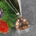 thumbnail image 2 of Gemhub 55 Ct. Trillion Cut Rose Quartz Gemstone Pendant 925 Silver Pendant, January Birthstone Pendant for Grils, 2 of 5