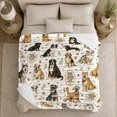 thumbnail image 5 of Dog Lover Life Theme Watercolor Dog Illustration Pattern, Playful Pet Portrait Pattern, Warm Flannel Blanket for Cabin and Lodge, Dog Moms Father's Day Gift, Pet Lover Home Decor, 5 of 9