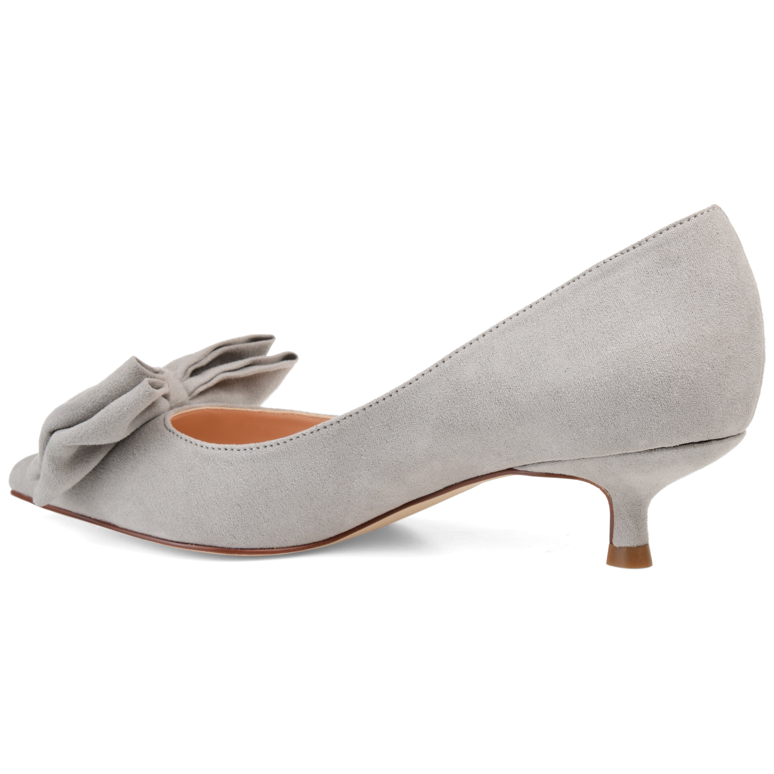 Journee Womens Orana Pointed Toe Kitten Heel Pumps, Widths Available