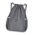 thumbnail image 3 of Mochila de baloncesto Yuyangstore ligera informal portátil con cordón Gris, 3 of 8