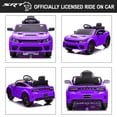 uhomepro Purple 12 V Dodge Charger SRT Hellcat Battery Powered Ride on