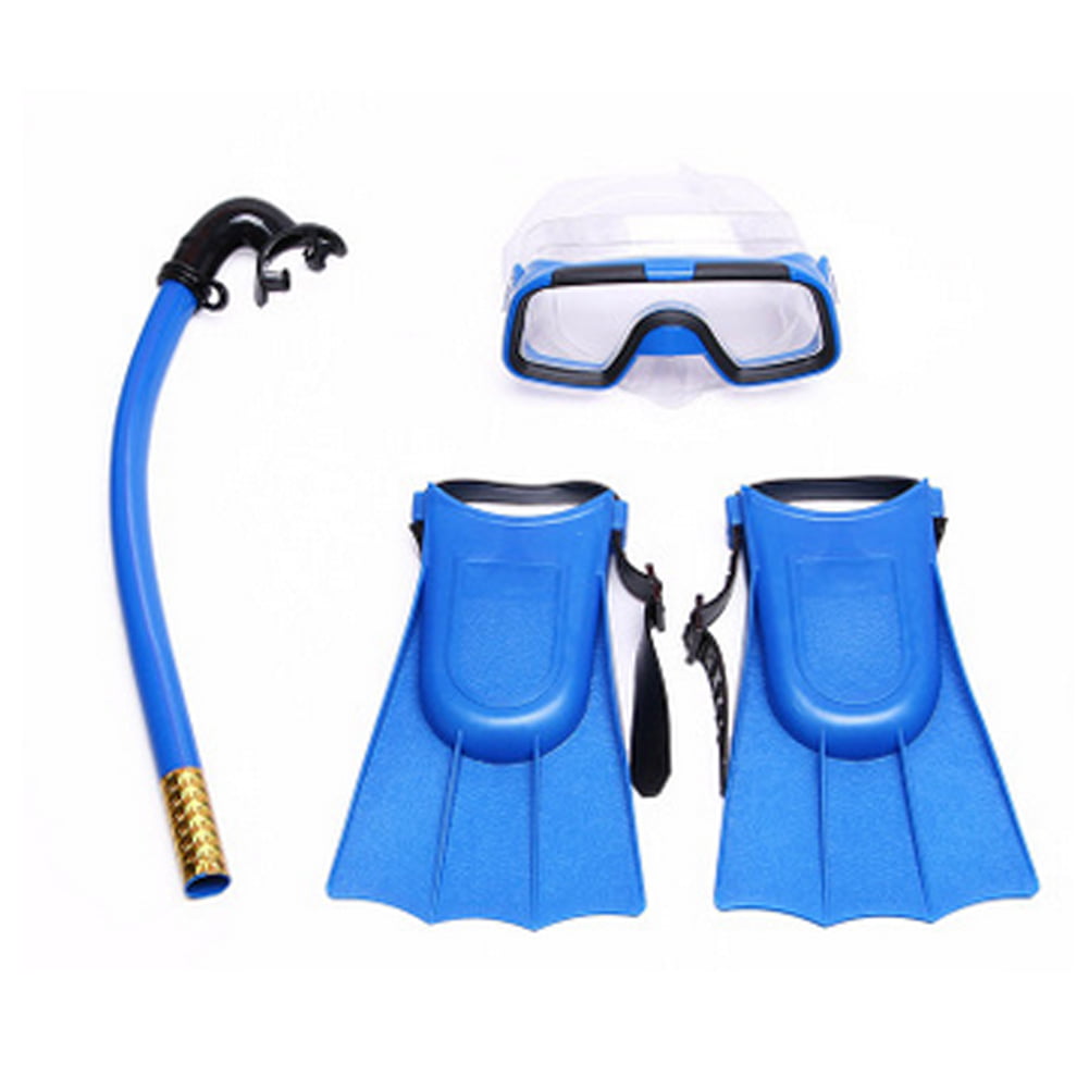 Kids Glass PVC Swimming Snorkel Mask Goggles Anti-Fog Scuba Diving Set 