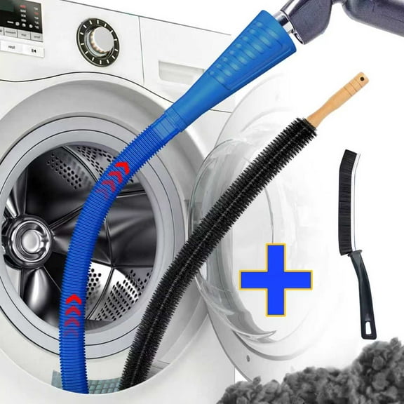 DRYVENCK Dryer Vent Cleaning Kit, Dryer Lint Brush Vacuum Hose Attachment Brush Lint Remover Power Washer and Dryer Vent Vacuum Hose Replacement Parts(Dark Blue)