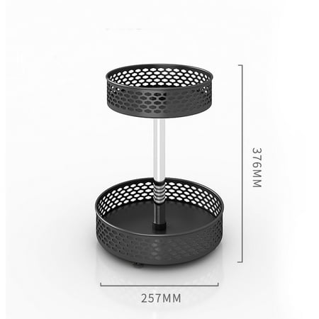 

knqrhpse Kitchen Gadgets Care Cabineta 2 Makeup Cosmetic Rotating Food Rack Storage Tier Tray Pantry Personal Bathroom Organizer