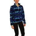 thumbnail image 3 of Aeropostale Womens Printed 1/4 Fleece Jacket, Blue, Juniors, Small, 3 of 4