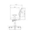 thumbnail image 4 of Lorell® Ergonomic Mesh/Fabric Mid-Back Chair, Swivel Tilt, Black, 4 of 14
