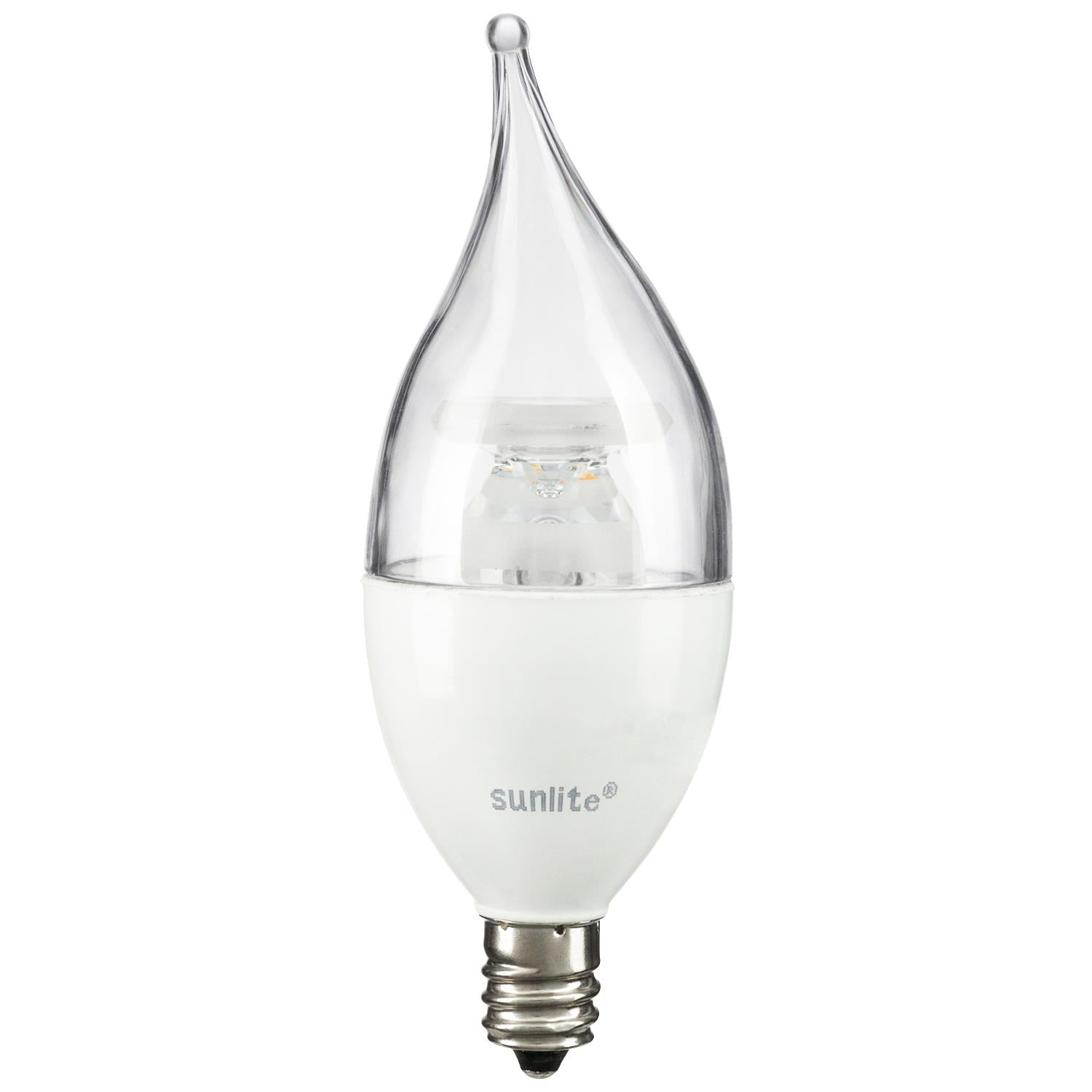 SUNLITE 80772-SU LED Flame Tip Chandelier 5w Light Bulb 2700K Soft White