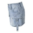 thumbnail image 4 of oqasdz Women's Slim Fit Distressed Denim Skirt with Pockets Slim Fit Stylish Bodycon Cargo Jean Skirt Casual Outdoor Versatile Dailywear, 4 of 6
