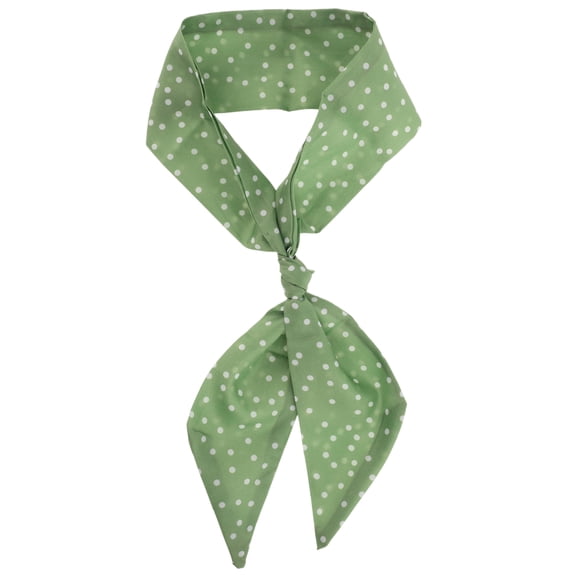 Unique Bargains 1 Pc Scarf Headband Fashion Neck Scarf for Women Light Green White