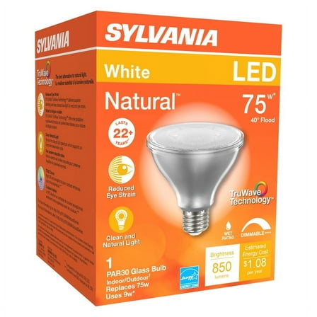 Sylvania 40916 PAR30 LED Light Bulb, 9 Watts