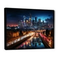 thumbnail image 2 of Designart "Vibrant Cityscape in Scenic Colors" Cityscapes Floater Framed Canvas Wall Art, 2 of 7