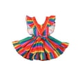 thumbnail image 5 of Bmnmsl Kids Baby Girl Rainbow Dress Sleeveless Princess Party Dress Summer Clothes, 5 of 5
