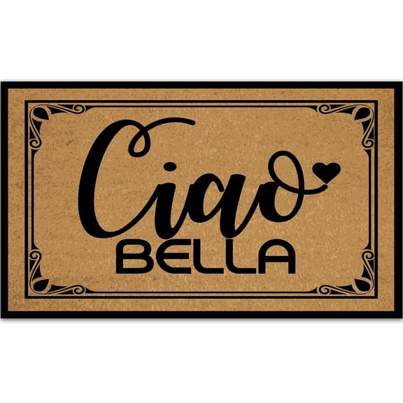 Ciao Bella Mats for Front Door Entry Front Porch Doormat Non-Slip Carpet Rugs Floor Mat Decorative for Home Bathroom Kitchen Indoor 18x30 Inch
