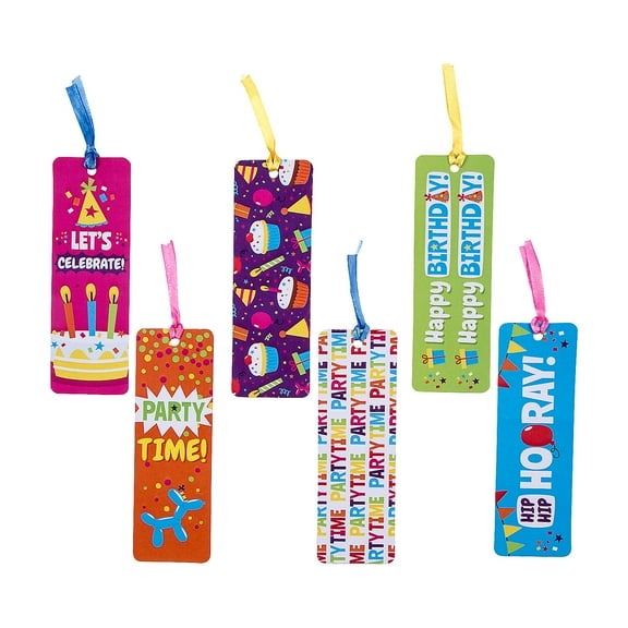 Happy Birthday Bookmarks - Stationery - 48 Pieces