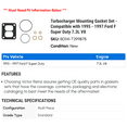 thumbnail image 2 of Turbocharger Mounting Gasket Set - Compatible with 1995 - 1997 Ford F Super Duty 7.3L V8 1996, 2 of 2