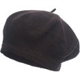 thumbnail image 2 of CoCopeaunts Beret Hat Winter French Hat Girls Solid Color Fashion Thin Autumn Spring Beret Hats for Women Men Felt Berets, 2 of 8