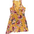 thumbnail image 1 of bar III Vestido asimétrico ajustado y acampanado para mujer, Amarillo, 4, 1 of 2