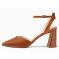 thumbnail image 2 of Women  Closed Toe Heels Chunky Block Heel Ankle Strap Pumps Slingback Heeled Sandals, 2 of 3