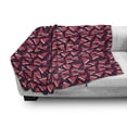 thumbnail image 2 of Summer Soft Flannel Fleece Throw Blanket, Watermelon Freshness Fruits Seasonal Yummy Delicious Organic, Cozy Plush for Indoor and Outdoor Use, 50" x 70", Dark Purple Dark Coral, by Ambesonne, 2 of 5