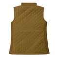 thumbnail image 5 of Bienzoe Women Casual Quilted Sleeveless Light Weight Vest Stretch Rib Camel M, 5 of 6