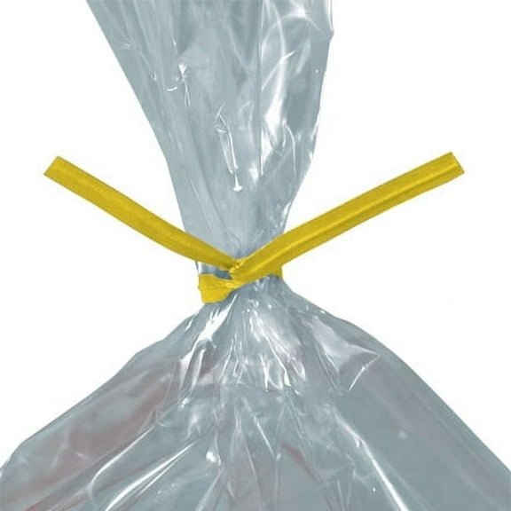12" x 5/32" Yellow Paper Twist Ties 2000/Case