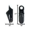 thumbnail image 2 of Paracord Planet Black Plastic Awning Tarp Clamp - Pack Options Available, 2 of 5