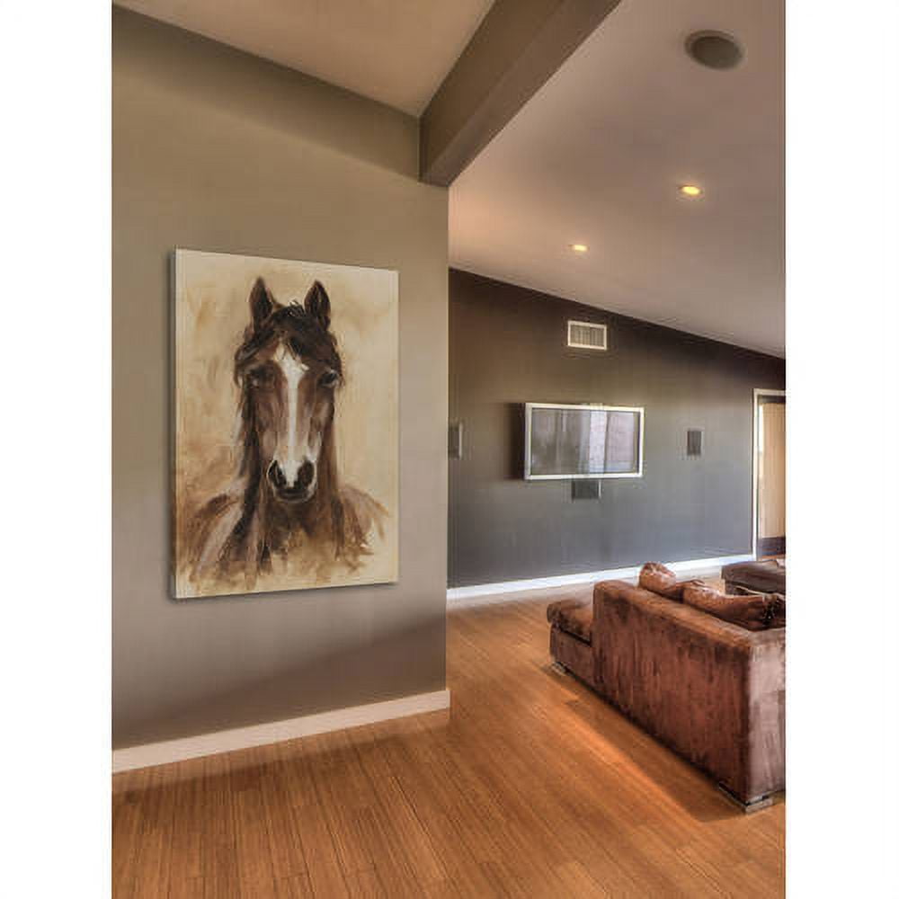 Marmont Hill "Shaded Horse" Painting Print on Wrapped Canvas