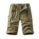 thumbnail image 1 of Multi Bolsillo Cargo Pantalones para Hombres Estiramiento Casual Cordón Clásico Pantalones Cortos de Verano con Bolsillos Múltiples, Pantalones Cortos de Cintura Elástica, 1 of 4