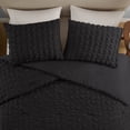 thumbnail image 6 of Mainstays Full/Queen Comforter Set, All-Season, 3-Piece, Black Puffy Seersucker, 6 of 10