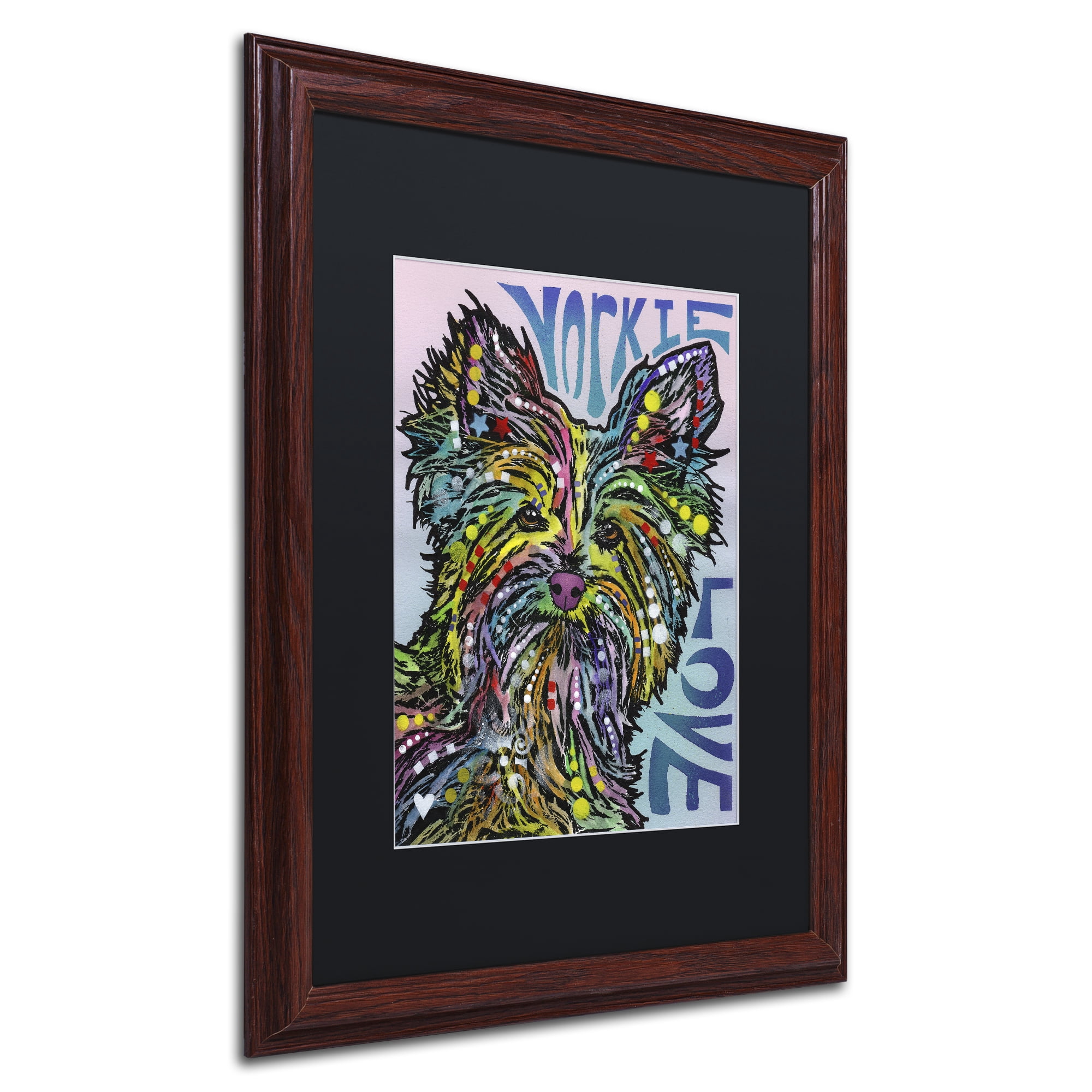 Trademark Fine Art 'Yorkie Luv' Matted Framed Art by Dean Russo