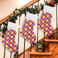 thumbnail image 7 of Coolnut 2 PCS Christmas Stocking Plaid Big Warm 17.7 x 12 Inch Hanging Xmas Stockings Decoration for Family Holiday Party Ornaments Decor Fireplace, 7 of 7
