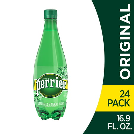 Perrier Carbonated Mineral Water, 16.9 fl oz. Plastic Bottles (24