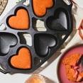 thumbnail image 3 of Lodge Cast Iron Mini Cake Pan, Makes 6 Heart-Shaped Cakes, Pre-seasoned Durable, and Perfect for Baking Muffins Brownies and More, 3 of 5