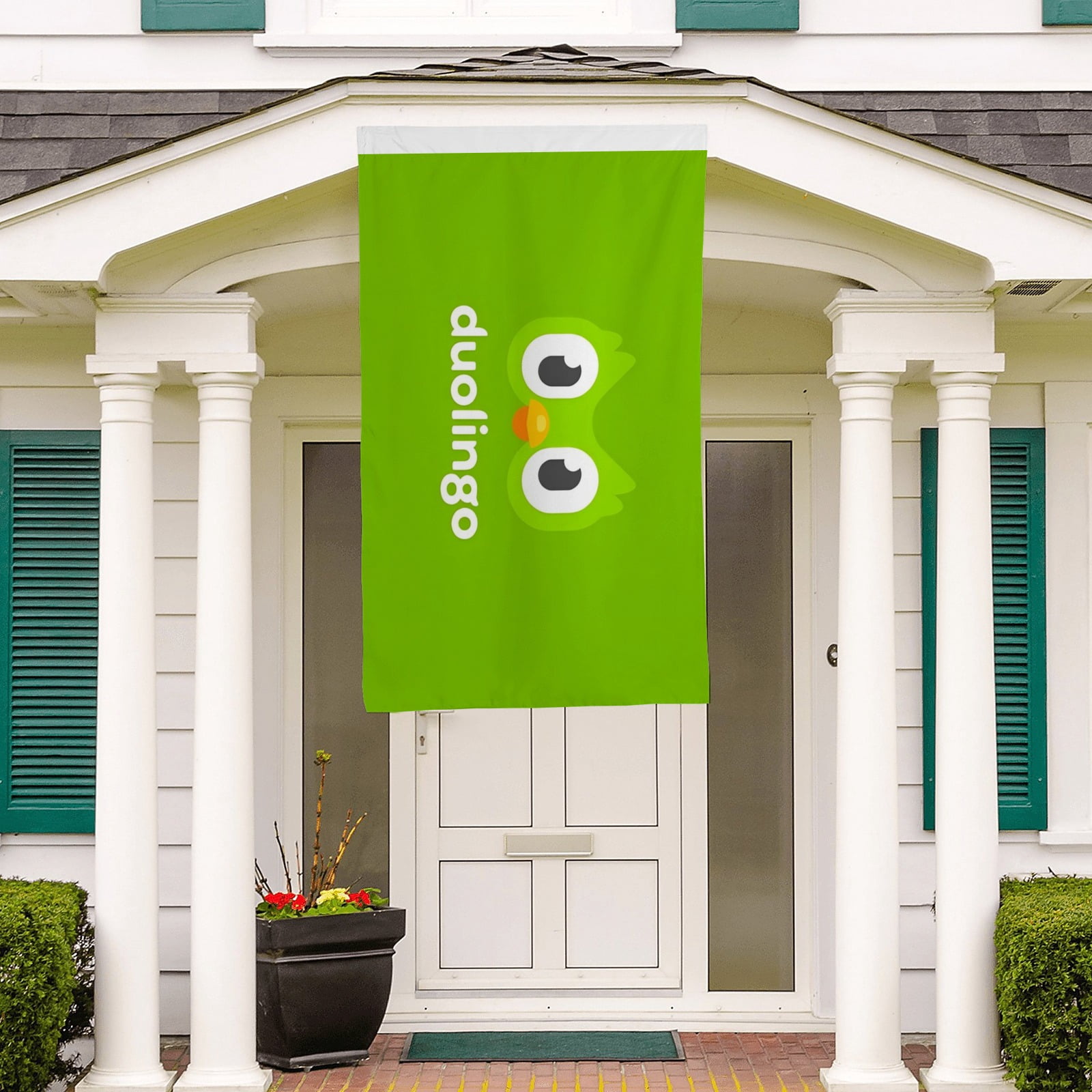 Flags for Duolingo Decorations for Home, Outside, Indoor Outdoor Flag, House Flag Party Gift Funny Banner 3×5 FT