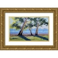 thumbnail image 1 of Gercken, Graham 32x21 Gold Ornate Wood Framed with Double Matting Museum Art Print Titled - Australian Gums, 1 of 4