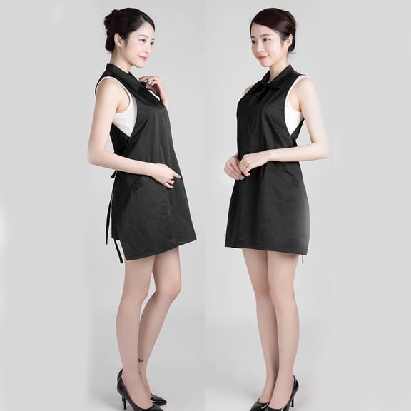 AURARMLET Black Barber Apron for Men and Women, Hair Stylist Working Apron with Pockets, 1 Piece