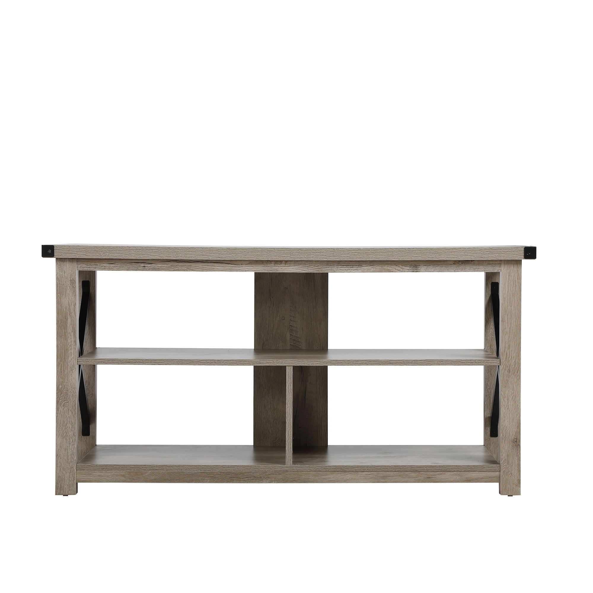 Kepooman Durable Wood TV Stand with Plastic Feet, Large Media Storage Cabinet Perfects for Entertainment Center Living Room, Gray Kepooman Durable Wood TV Stand with Plastic Feet, Large Media Storage Cabinet Perfects for Entertainment Center Living Room, Gray